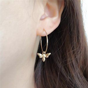 New Hoop Gold Plated Bee Honey 🐝 Earrings